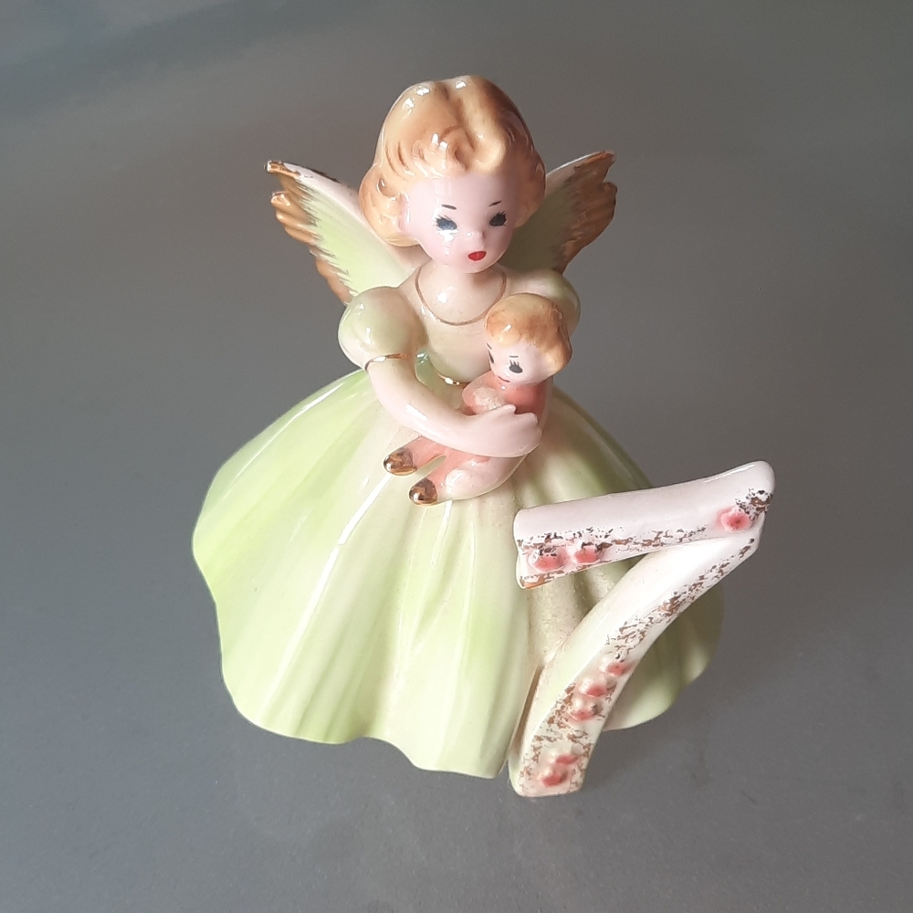 Antique Josef Originals birthday angel